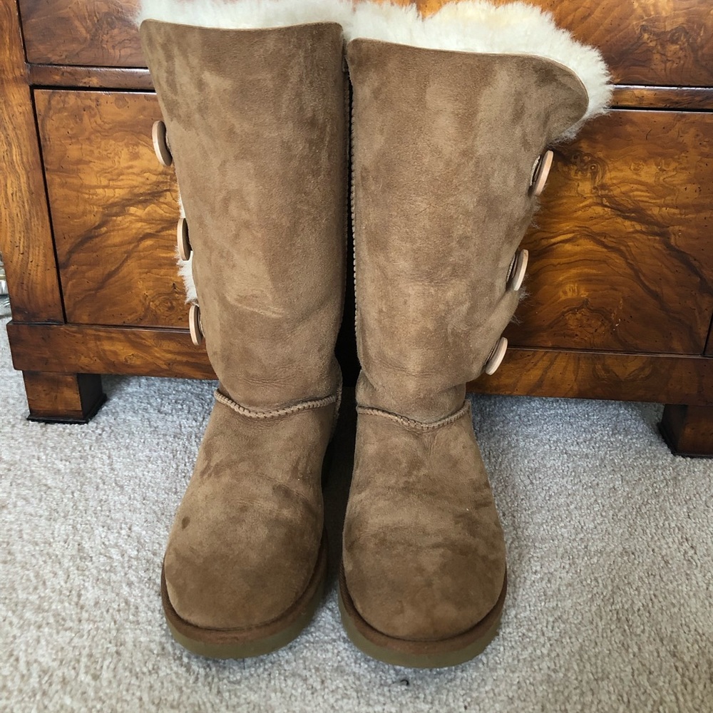 Tan Long Bailey Button Uggs